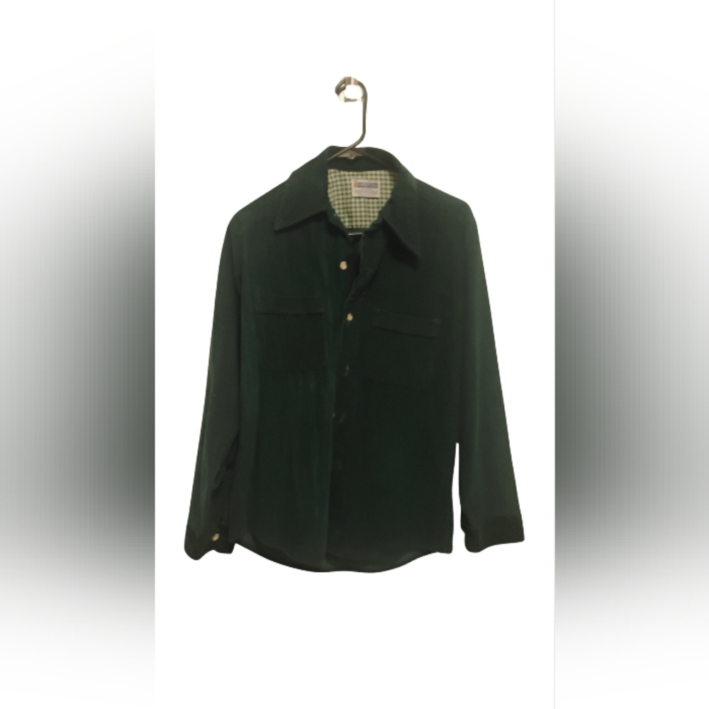 True Vintage Pendleton corduroy button up Dark Green Button-Up Shirt